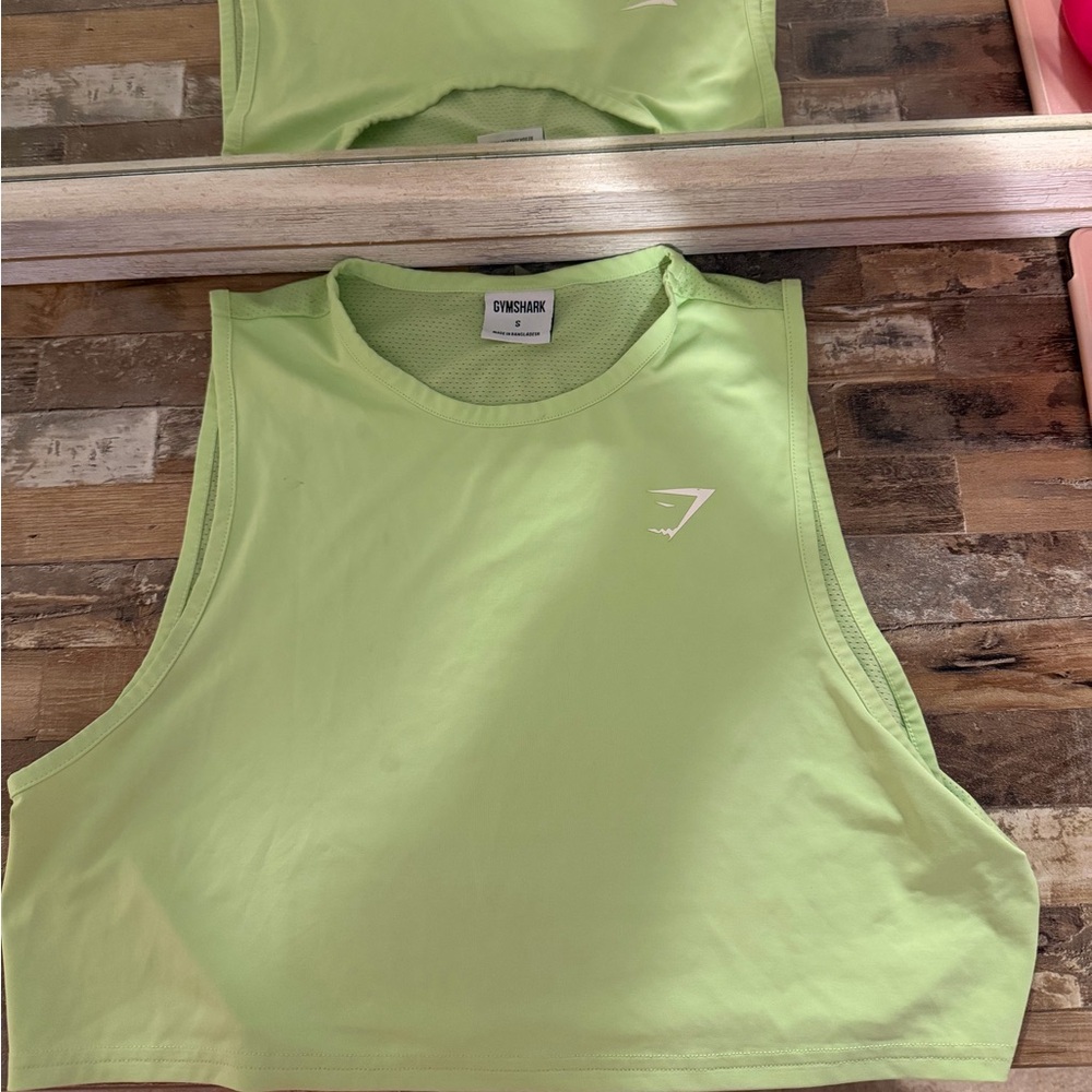 Gymshark Women’s Lime Green Cropped Muscle Tank